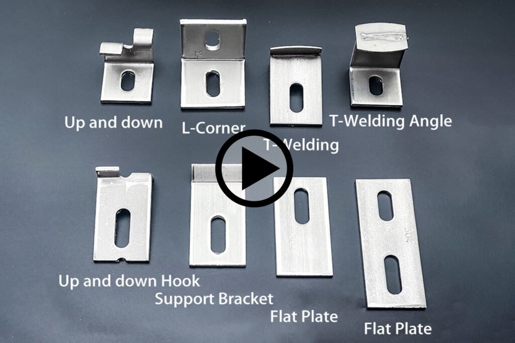 Stone cladding brackets for natural stone facade installation