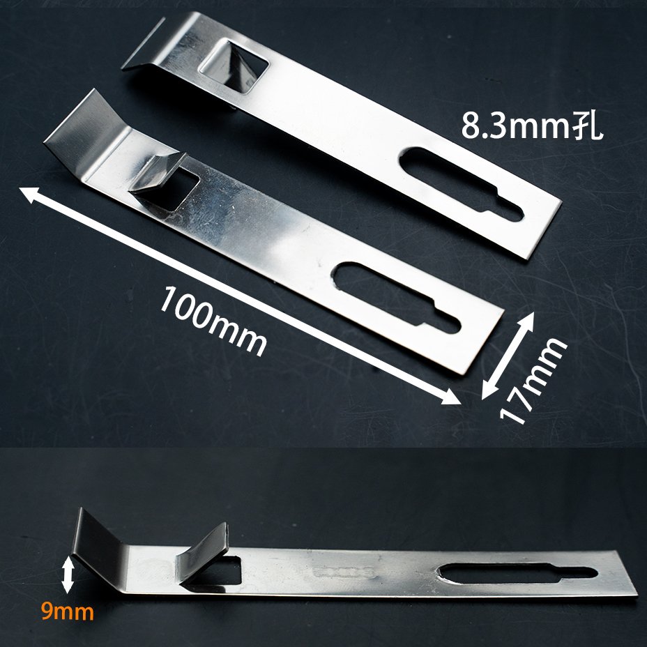 K-Type cladding clip for grooved tile and porcelain panel fixing
