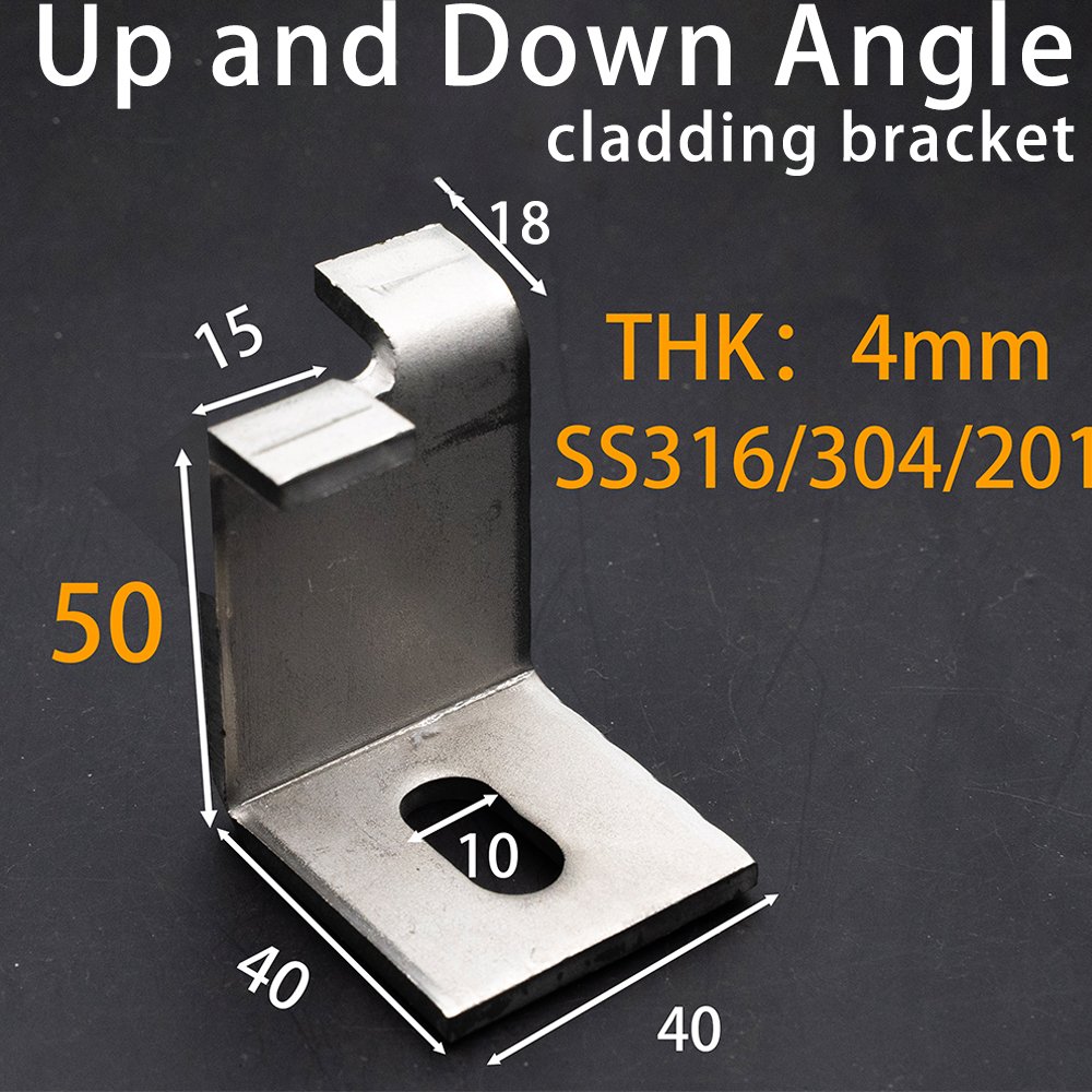 Stainless steel up and down hook angle bracket for stone wall cladding