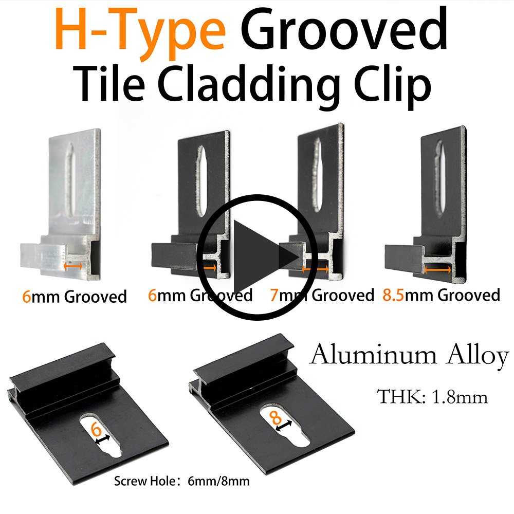 H-Type Grooved Tile Cladding Clip installation video