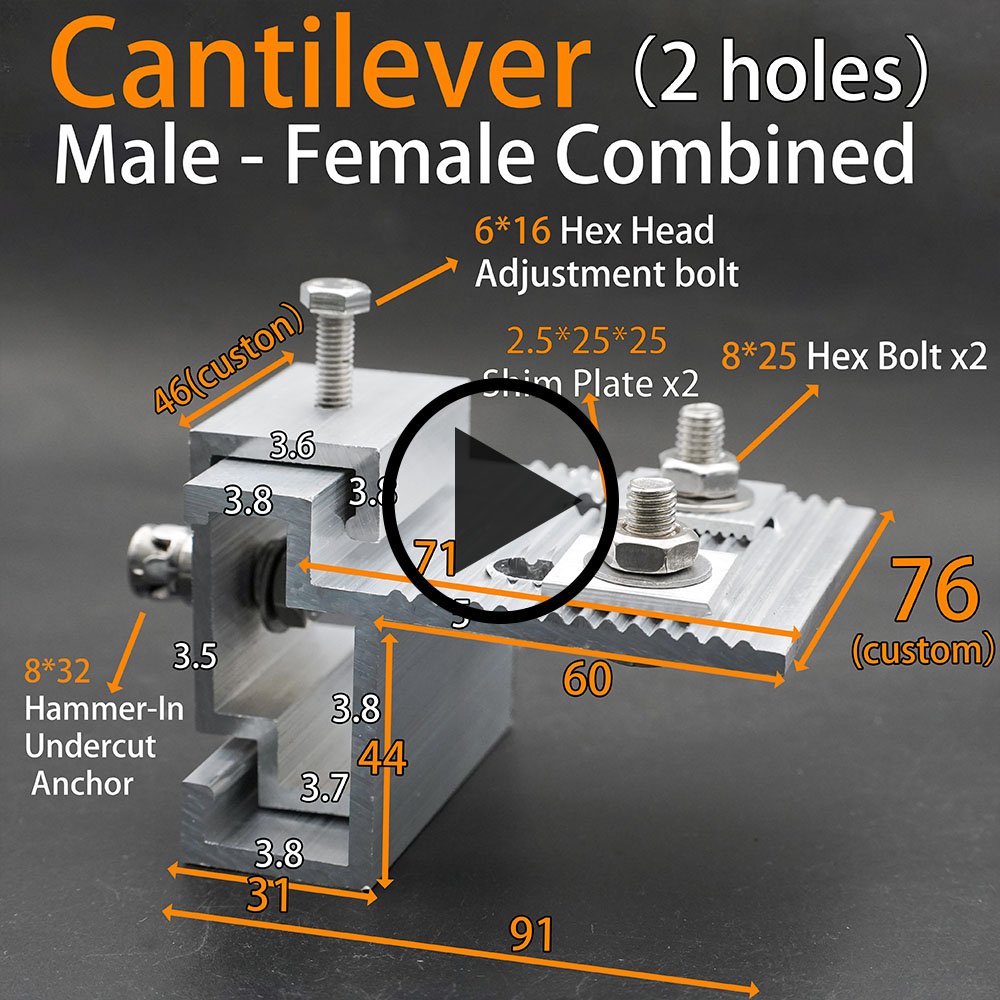 Cantilever Male-Female Undercut Anchor Bracket installation video