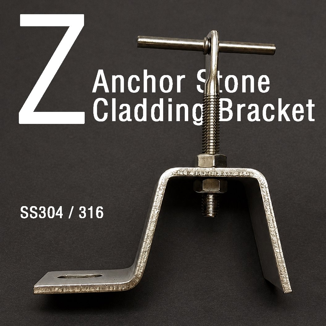 Stainless steel Z Anchor stone cladding bracket for natural stone facade fixing