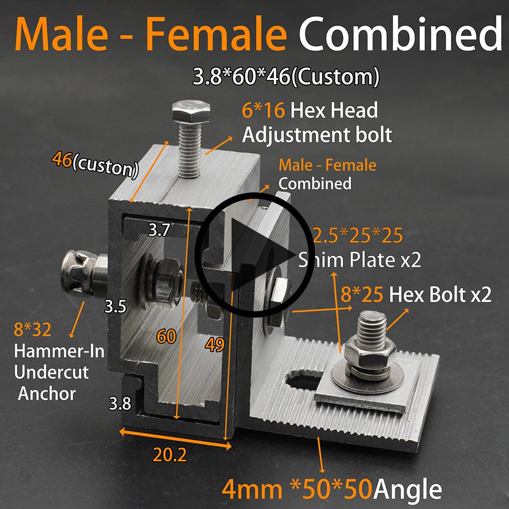 Male-Female Undercut Anchor Bracket installation video