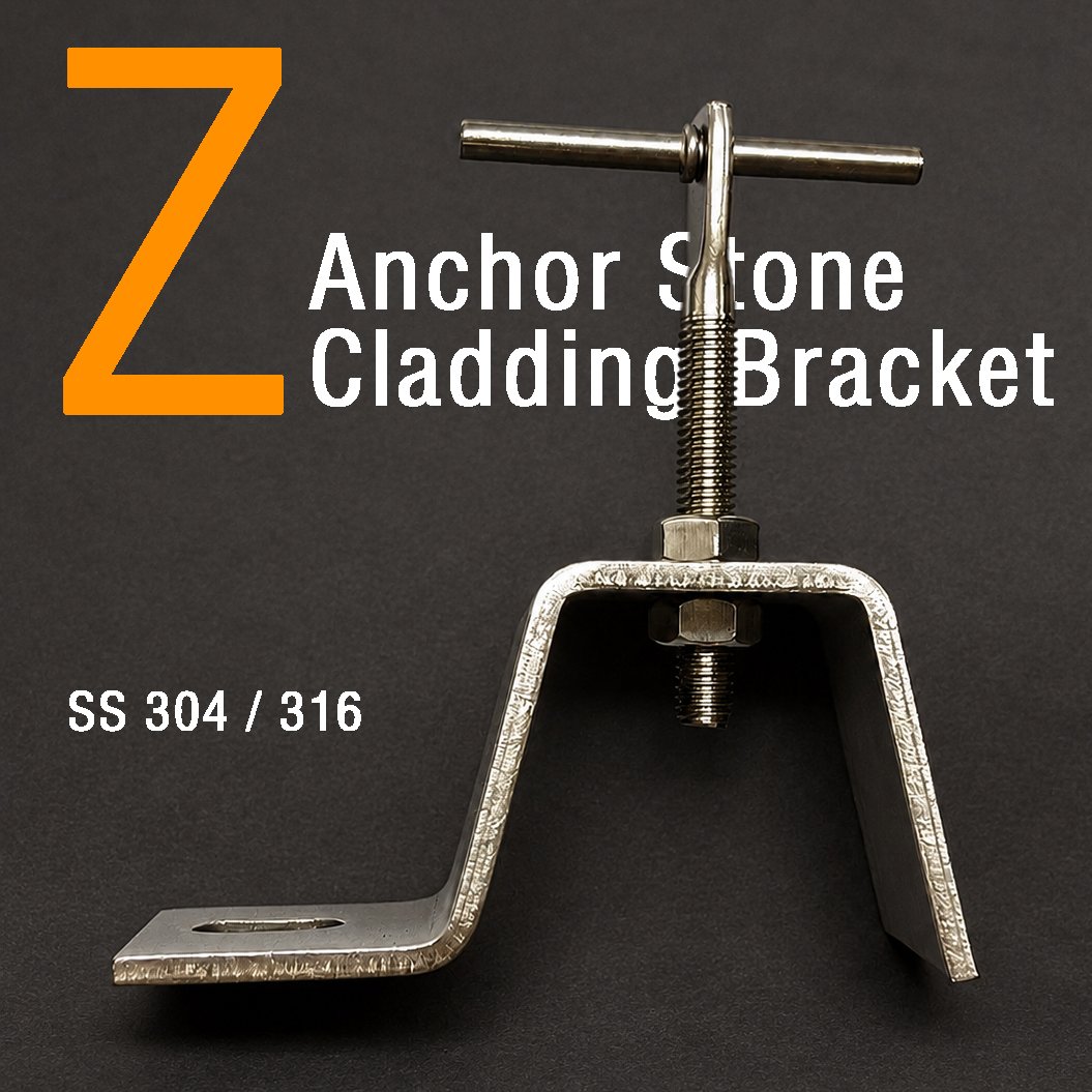 Stainless steel Z Anchor stone cladding bracket for natural stone facade fixing