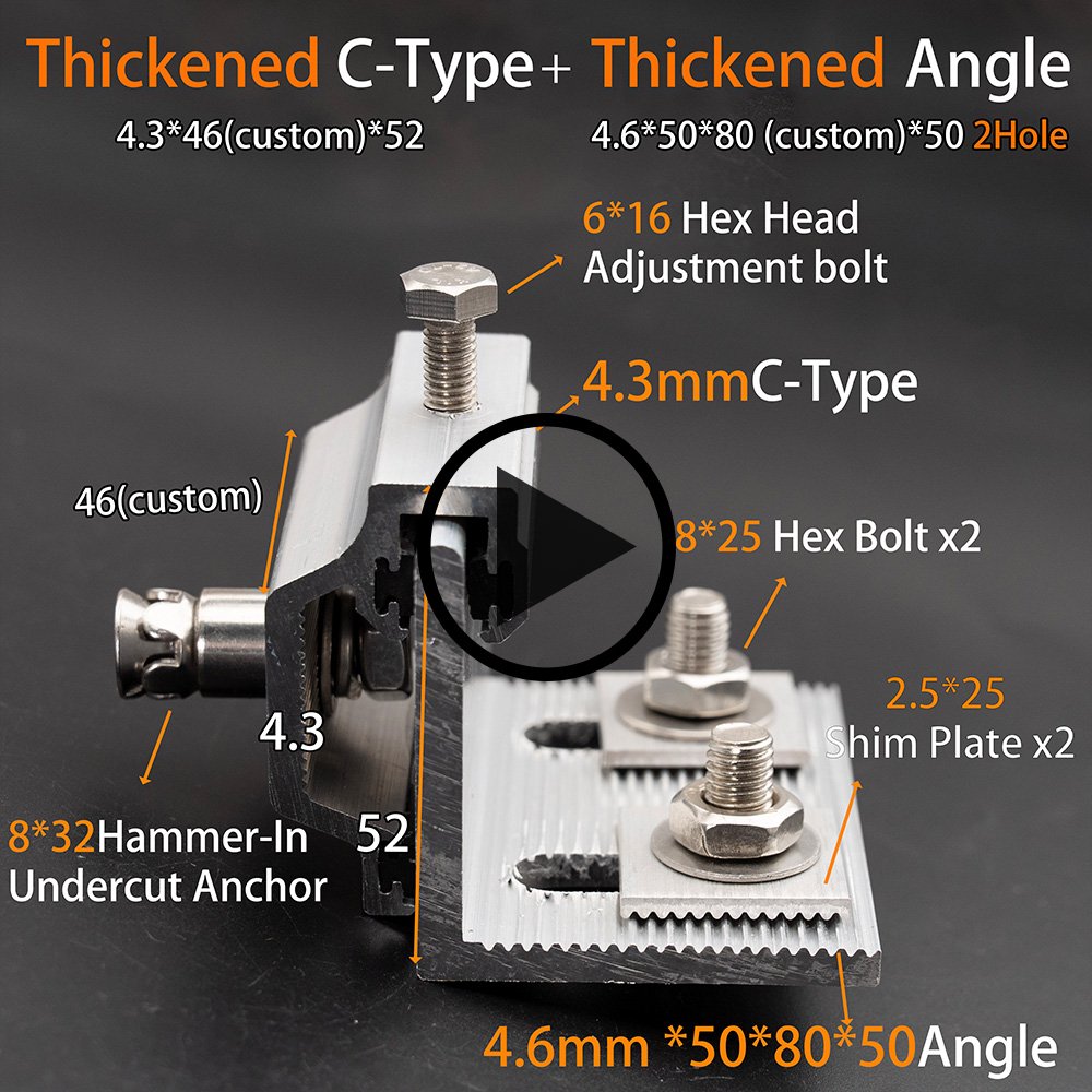 C-Type Undercut Anchor Bracket installation video