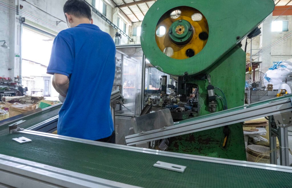 Automated production line for facade fixing brackets at Weiqiang factory